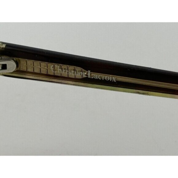 Christian Lacroix - CL1049 198 53-16-140 Green / Brown Plastic Eyeglass Frames - Picture 4 of 7